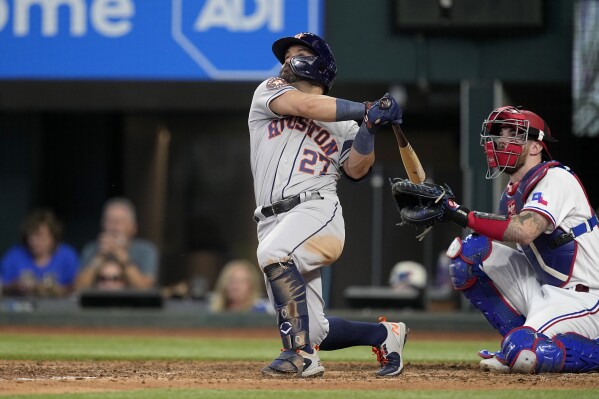 Dubón and Altuve go back-to-back twice, Astros hit 5 homers in 13-6 win  over Rangers – NewsNation