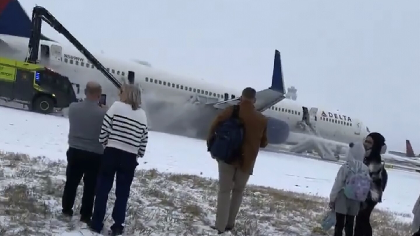 Delta jet aborts takeoff from snowy Atlanta airport after engine downside