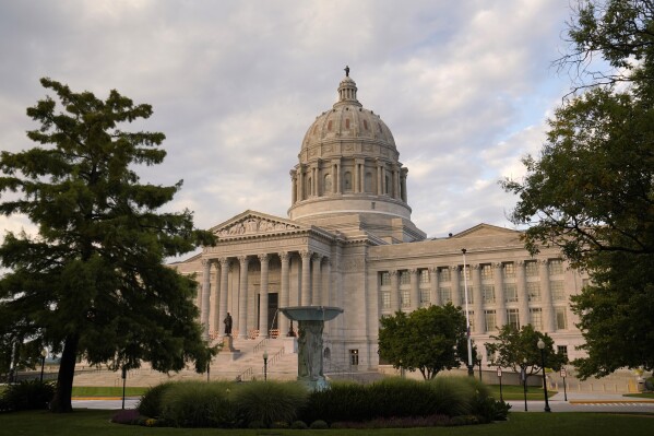 FILE - The Missouri Capitol is seen, Sept. 16, 2022, in Jefferson City, Mo. A dayslong filibuster in the Missouri Senate ended Thursday, May 2, 2024, after a Republican faction allowed a vote on a more than $4 billion Medicaid program they had been holding hostage. (AP Photo/Jeff Roberson, File)