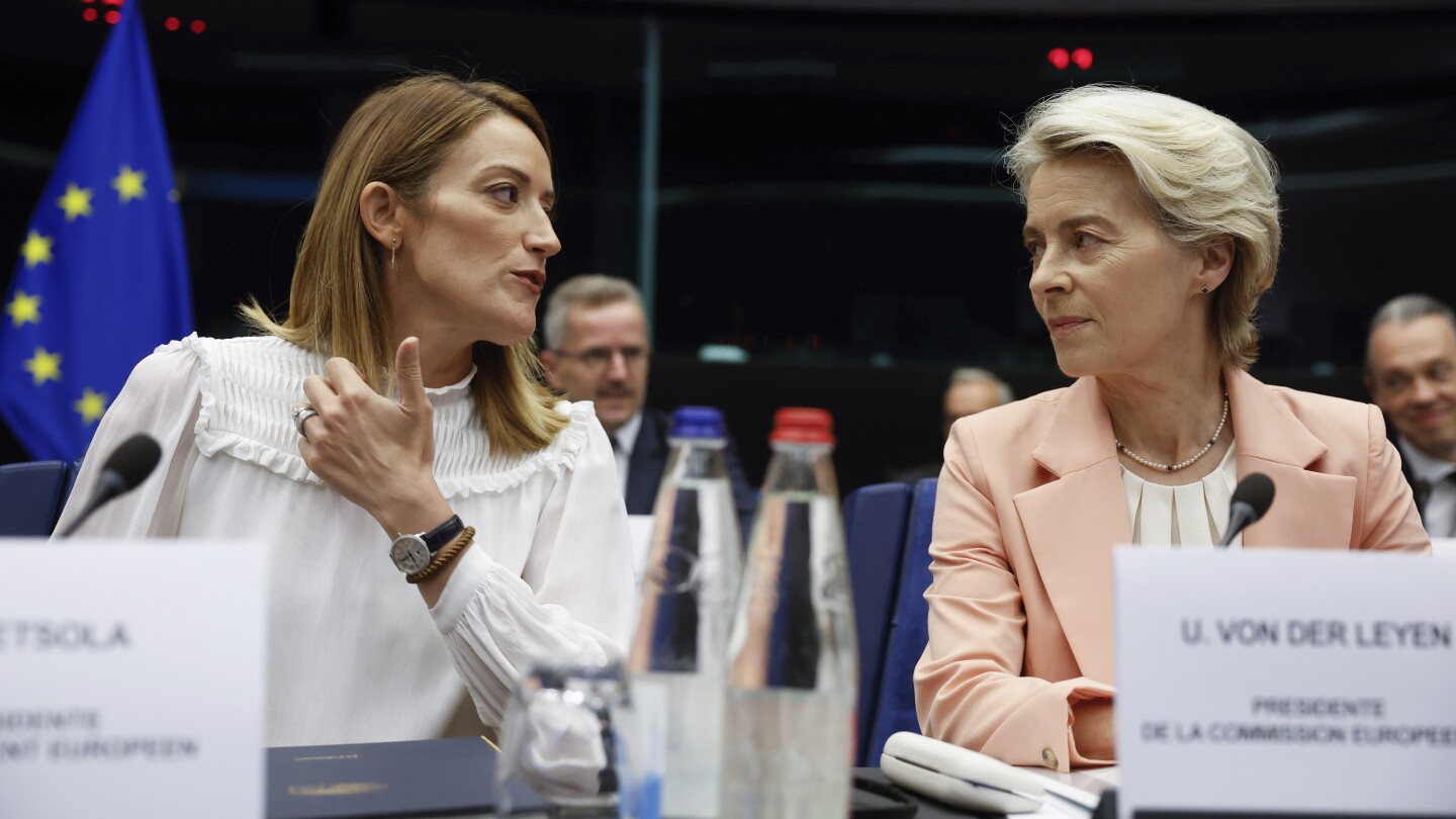 EU chief unveils her new team with women in top roles in right-leaning Commission