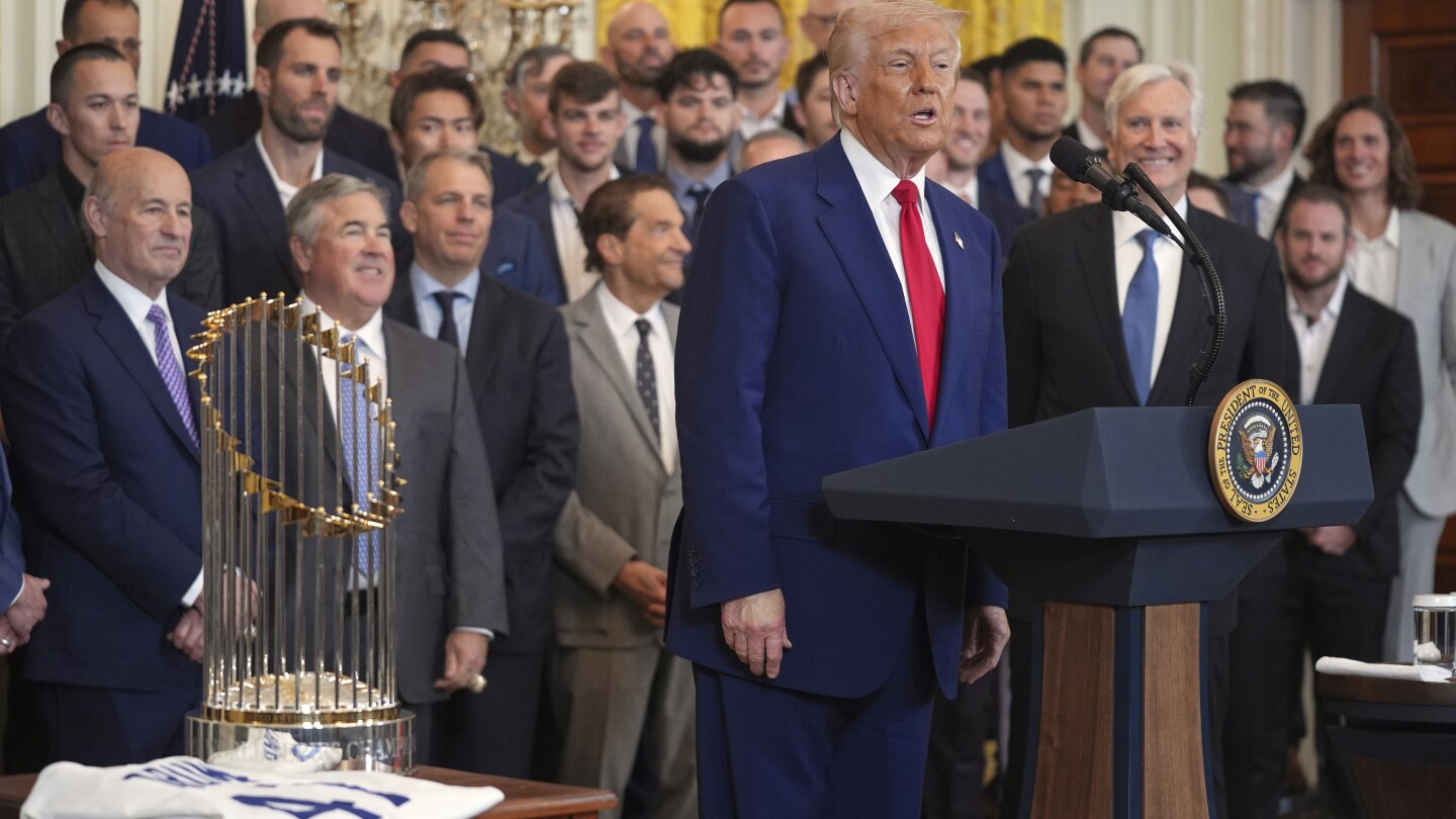 Ohtani, Betts and World Series champion Dodgers visit Trump at the White House