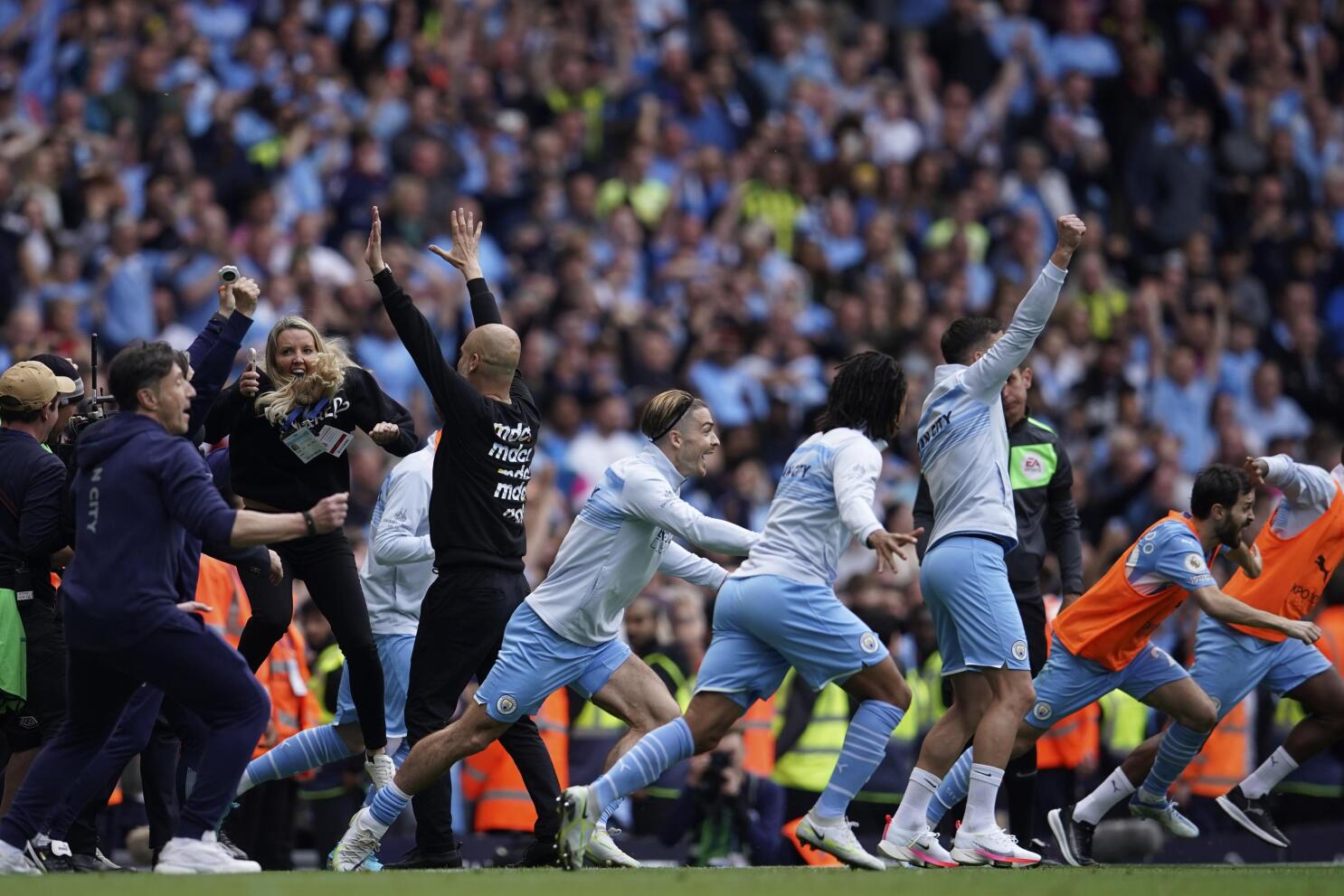 Manchester City celebrate Premier League title win with special