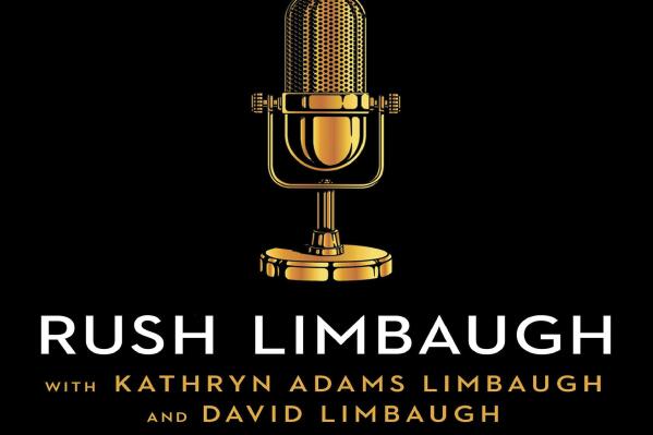 This cover image released by Threshold Editions shows “Radio’s Greatest of All Time” a compilation of radio commentary by the late Rush Limbaugh, publishing Oct. 25. The book was curated in part by Limbaugh's widow, Kathryn Adams Limbaugh, and his brother, David Limbaugh. (Threshold Editions via AP)