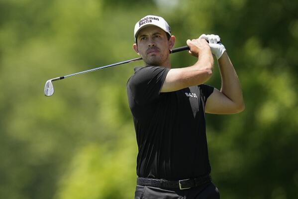 FILE - Patrick Cantlay hits from the first fairway during the final round of the Memorial golf tournament Sunday, June 5, 2022, in Dublin, Ohio. Cantlay will compete on the American team at the Presidents Cup beginning Thursday, Sept. 22. (AP Photo/Darron Cummings, File)