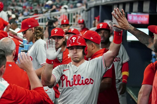 Philadelphia Phillies win over Oakland A's with Kyle Schwarber's 426-foot  home run in first at bat