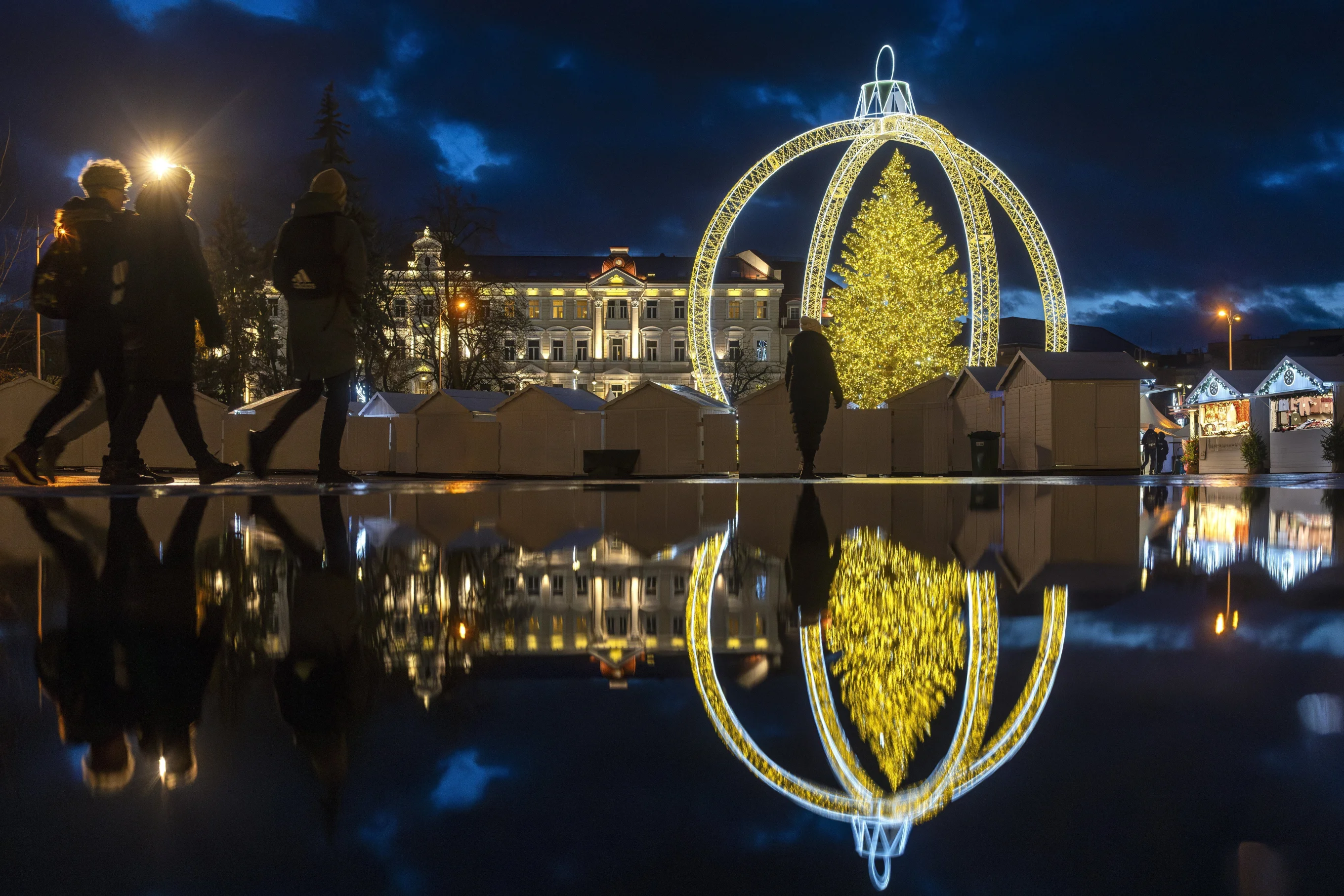 Holiday lights illuminate the world