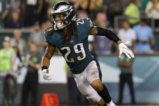 
              FILE - In this Oct. 7, 2018 file photo Philadelphia Eagles cornerback Avonte Maddox during an NFL football game against the Minnesota Vikings in Philadelphia. Maddox has turned into a do-it-all defensive back in a secondary decimated by injuries. The rookie fourth-round pick began the season as Philadelphia's fifth cornerback, but has become one of the team's most valuable defensive players. (Winslow Townson/AP Images for Panini)
            
