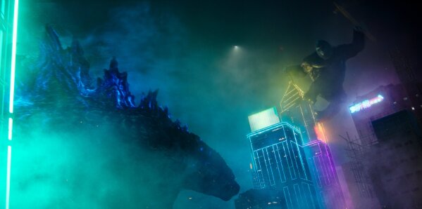 This image released by Warner Bros. Entertainment shows a scene from "Godzilla vs. Kong." (Warner Bros. Entertainment  via AP)