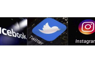 FILE - This combination of photos shows logos for social media platforms, from left, Facebook, Twitter and Instagram.  The company behind Ben & Jerry’s ice cream, Dove soap and a host of other consumer products says it will stop advertising on Facebook, Twitter and Instagram in the U.S. through at least the end of 2020 because of the amount of hate speech online.   (AP Photo)
