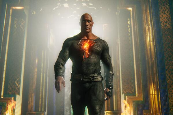 This image released by Warner Bros. Pictures shows Dwayne Johnson in a scene from "Black Adam." (Warner Bros. Pictures via AP)
