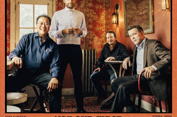 This cover image released by Sony Classical shows "Not Our First Goat Rodeo," by Yo-Yo Ma, Stuart Duncan, Edgar Meyer and Chris Thile. (Sony Classical via AP)
