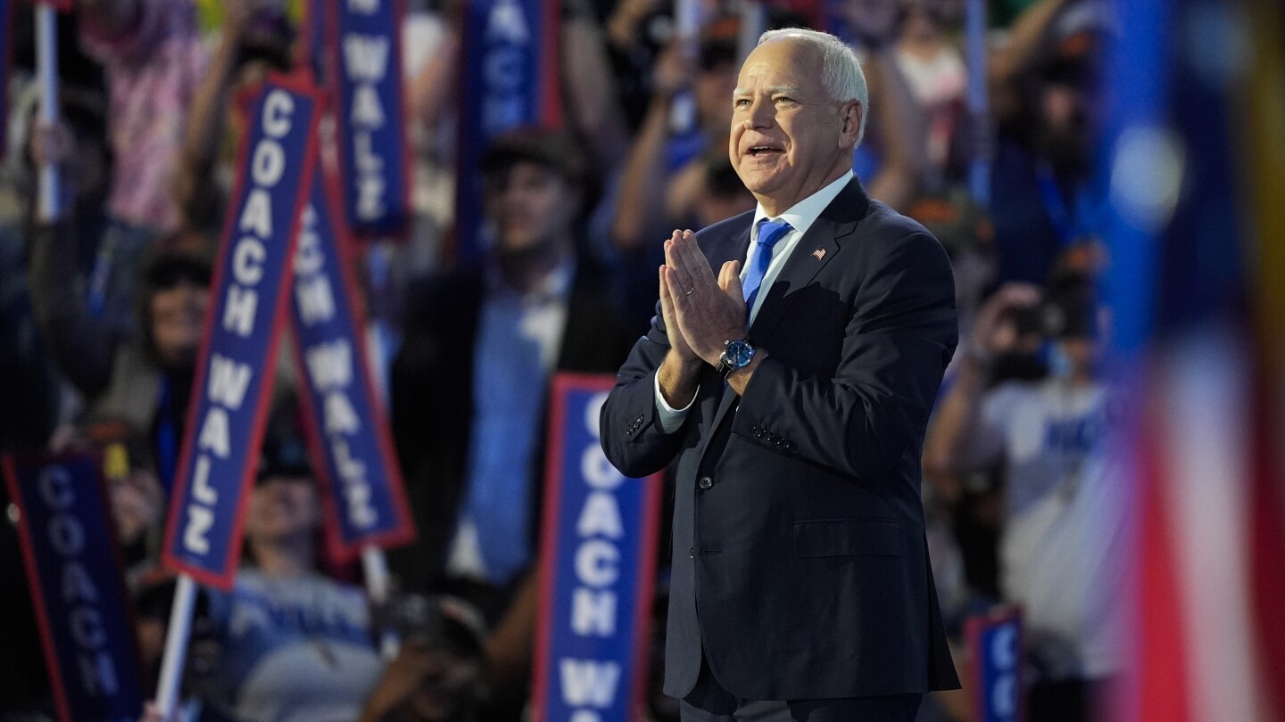 Tim Walz accepts nomination for vice president on Day 3 of DNC 2024