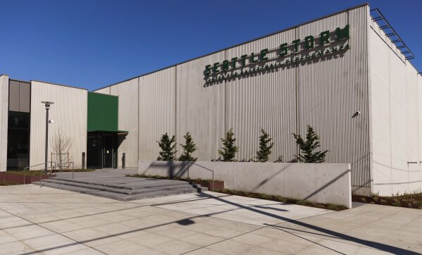 The Seattle Storm's new performance center stands in Seattle on Thursday, April 18, 2024. (Erika Schultz/The Seattle Times via AP)