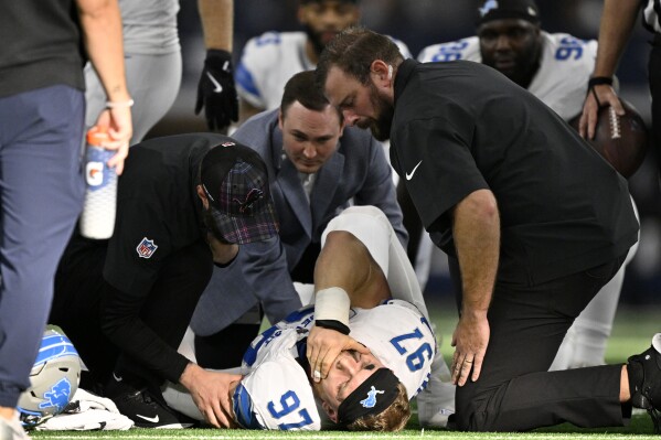 Hutchinson likely down 4-6 months with broken leg, Lions coach says | AP  News