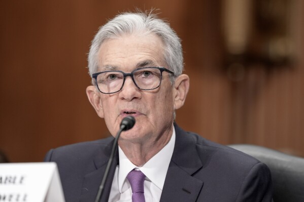 Federal Reserve Chairman Jerome Powell testifies before the Senate Committee on Banking, Housing, and Urban Affairs, on Capitol Hill Thursday, March 7, 2024, in Washington. (AP Photo/Mariam Zuhaib)