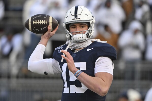 Penn State's polarizing QB Drew Allar puts critics on mute and keeps winning games | AP News