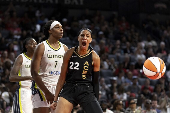 Harris praises 2022 WNBA champion Las Vegas Aces for 'grit and