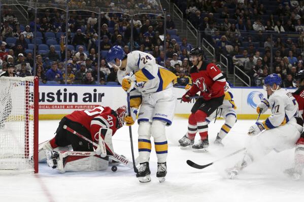 Sabres get 'goat head' swagger back to beat Lindy Ruff's Devils