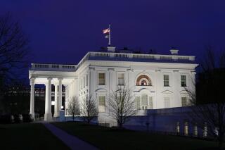 Dusk settles over the White House in Washington, Wednesday, March 30, 2022. (AP Photo/Patrick Semansky)