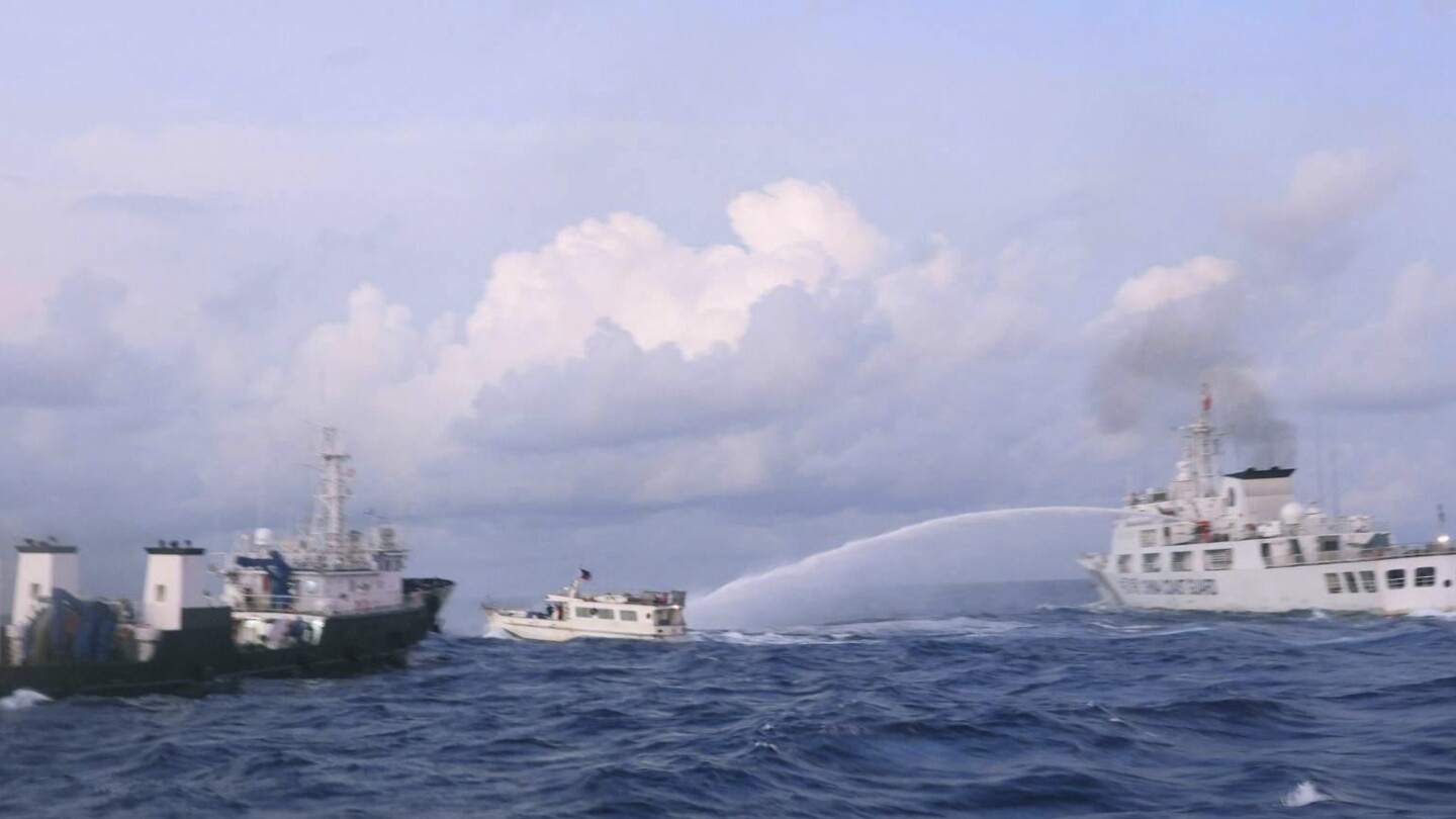 Philippines says Chinese coast guard assaulted its vessels with water cannons for a second day