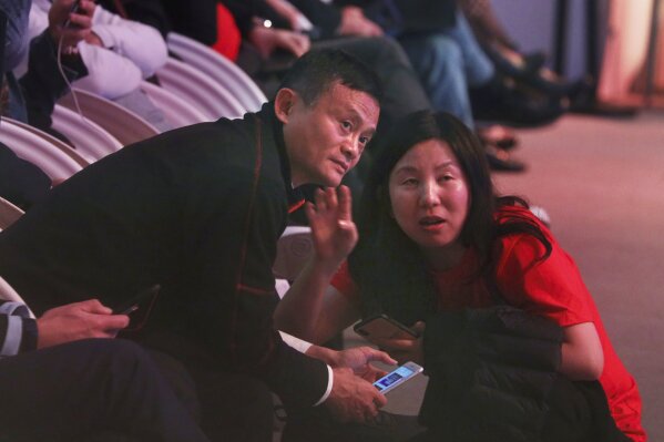 Jack Ma, founder of Alibaba attends the Alibaba's 11.11 Global Shopping Festival held in Shanghai, China, early Sunday, Nov. 11, 2018. Ma hasn't been seen since he angered regulators with an October 2020 speech. That is prompting speculation about what might happen to the billionaire founder of the world's biggest e-commerce company. (AP Photo/Ng Han Guan)