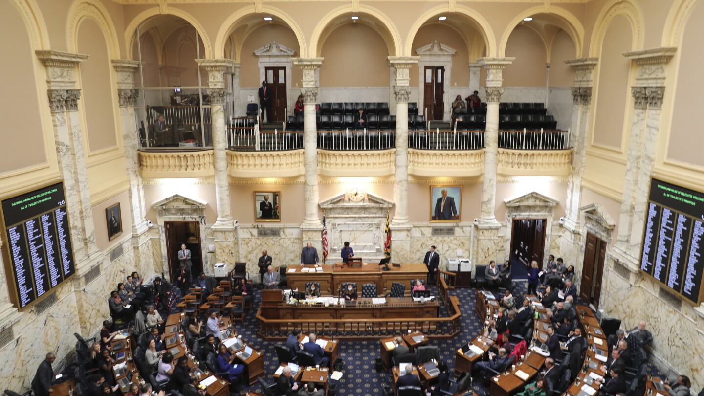 АНАПОЛИС Мериленд AP — Законодателите на Мериленд ще се съберат