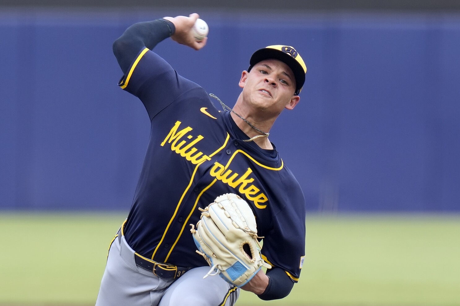 Brewers send RHP Tobias Myers to Triple-A Nashville and recall reliever Elvis Peguero