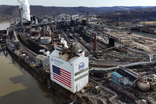 FILE - The United States Steel Mon Valley Works Clairton Plant in Clairton, Pa., is shown on Feb. 26, 2024. President Biden and Donald Trump agree on essentially nothing, from taxes and climate change to immigration and regulation. Yet on trade policy, the two presumptive presidential nominees have embraced surprisingly similar approaches. (AP Photo/Gene J. Puskar, File)