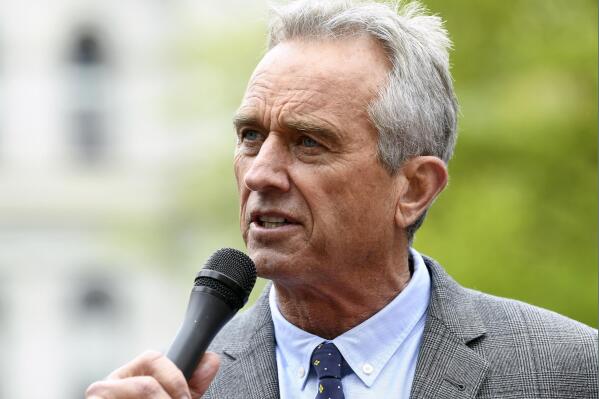 FILE - Attorney Robert F. Kennedy Jr. speaks at the New York State Capitol, May 14, 2019, in Albany, N.Y. Anti-vaccine activist Robert F. Kennedy Jr. launched his longshot bid to challenge President Joe Biden for the Democratic nomination next year. Kennedy, a member of one of the country’s most famous political families who has in recent years been linked to some far-right figures, kicked off his campaign in Boston on Wednesday, April 19, 2023. (AP Photo/Hans Pennink, File)