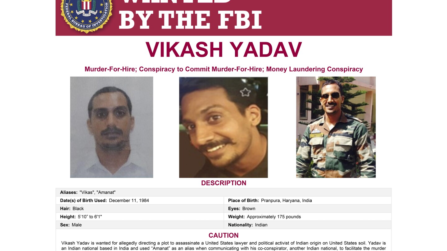 Indian government employee charged in foiled murder-for-hire plot in New York City