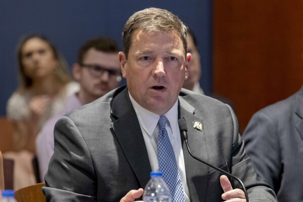 Ed Martin speaks at an event at the Capitol in Washington, June 13, 2023. (AP Photo/Amanda Andrade-Rhoades, File)