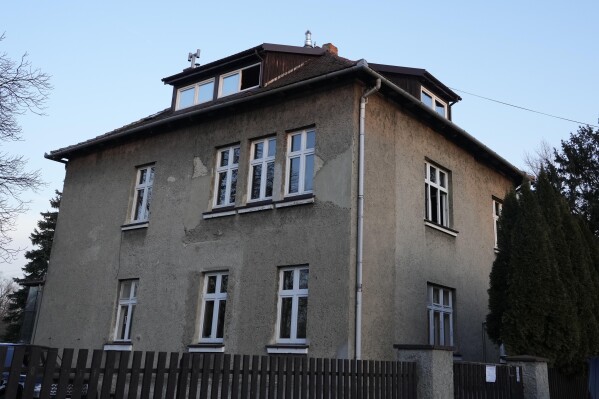 The former home of Auschwitz commandant Rudolf Höss, which is being transformed into the Auschwitz Center on Hate, Extremism and Radicalization, is seen on Sunday, Jan. 26, 2025, in Oswiecim, Poland. (AP Photo/Czarek Sokolowski)
