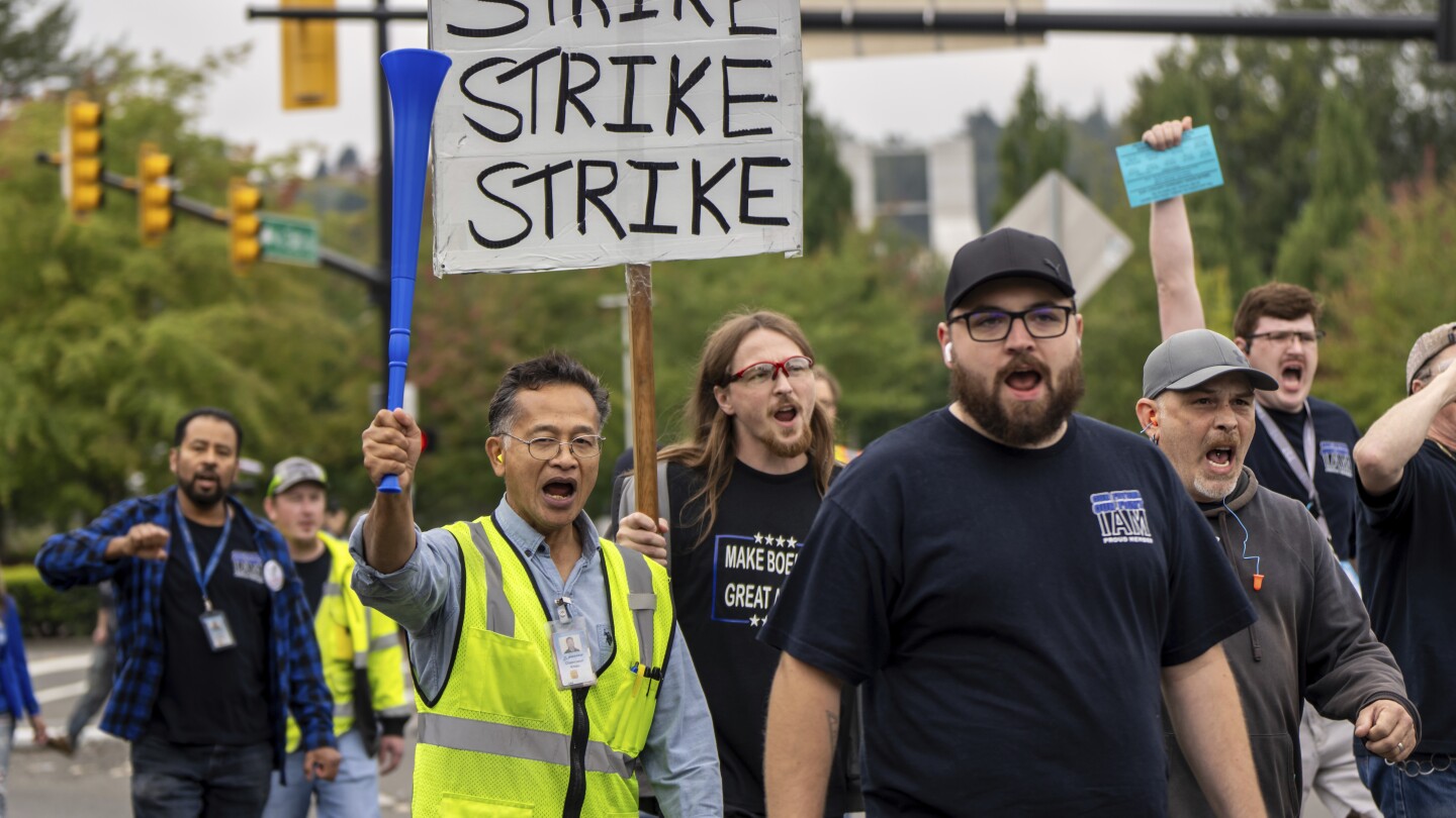 Boeing manufacturing facility employees vote whether or not to strike and close down plane manufacturing