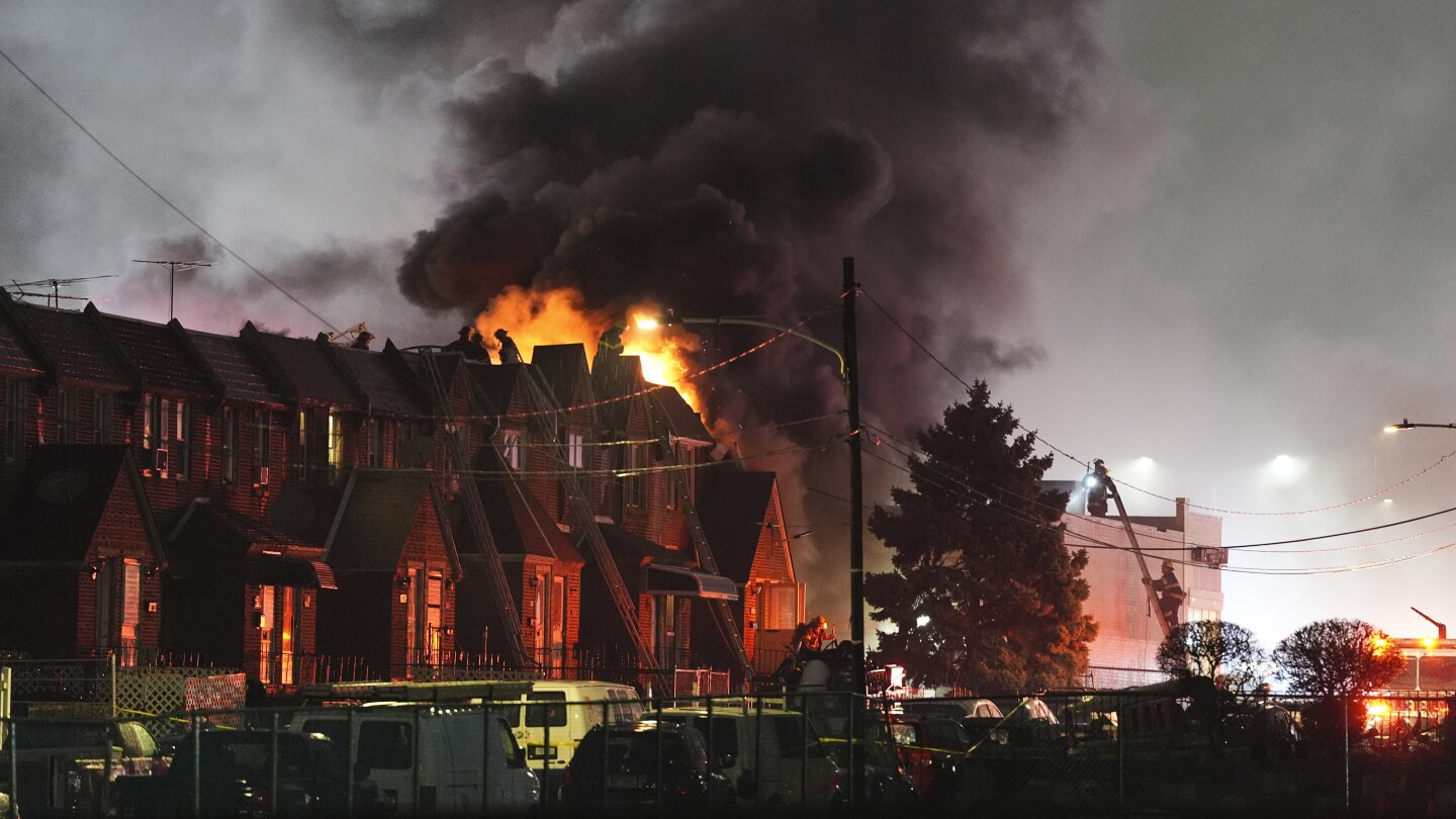 Plane with 6 aboard crashes in Philadelphia, setting homes ablaze and unleashing a fireball