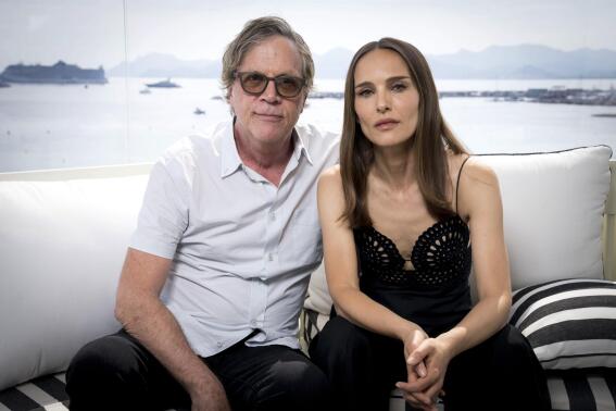 Director Todd Haynes, left, and Natalie Portman pose for portrait photographs for the film 'May December' at the 76th international film festival, Cannes, southern France, Sunday, May 21, 2023. (Photo by Scott Garfitt/Invision/AP)