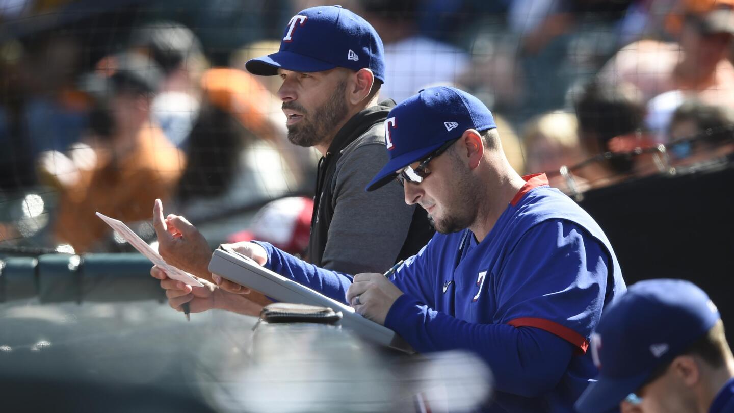 Texas Rangers pitching prospect Jack Leiter reacts to spring training debut