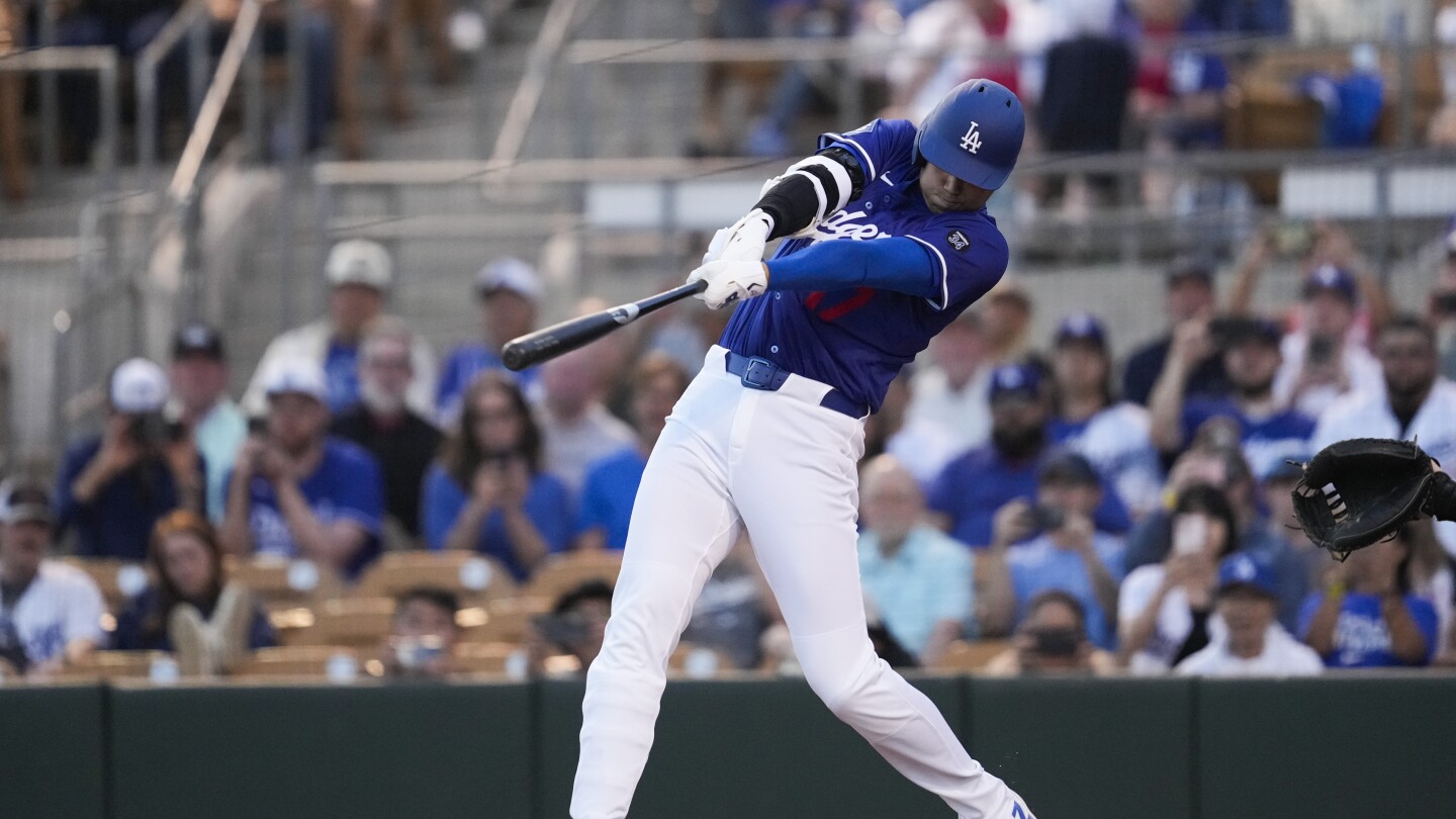 Dodgers star Shohei Ohtani hits HR in 1st spring at-bat following offseason shoulder surgery