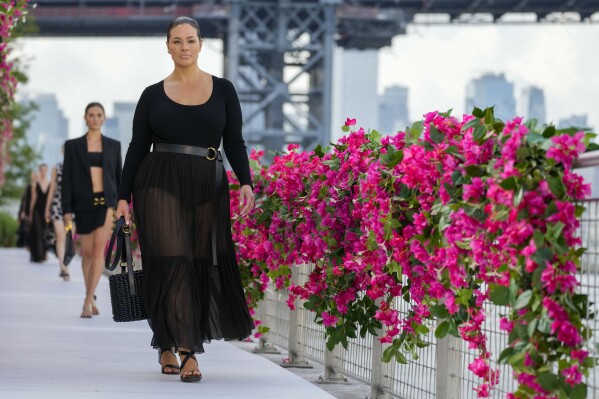 The Michael Kors collection is modeled during Fashion Week, Monday, Sept. 11, 2023, in New York. (AP Photo/Mary Altaffer)