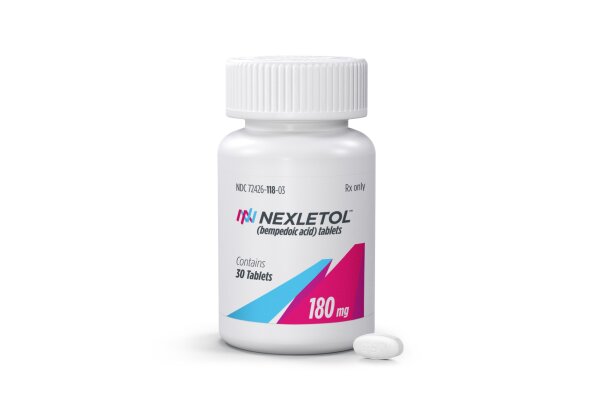 This undated photo provided by Esperion Inc. shows the cholesterol-lowering drug Nexletol made by Esperion Therapeutics Inc.  The Food and Drug Administration on Friday, Feb. 21, 2020  approved Esperion Therapeutics Inc.’s Nexletol for people genetically predisposed to have sky-high cholesterol and others who have heart disease and need to further lower their bad cholesterol.(Esperion Inc. via AP)