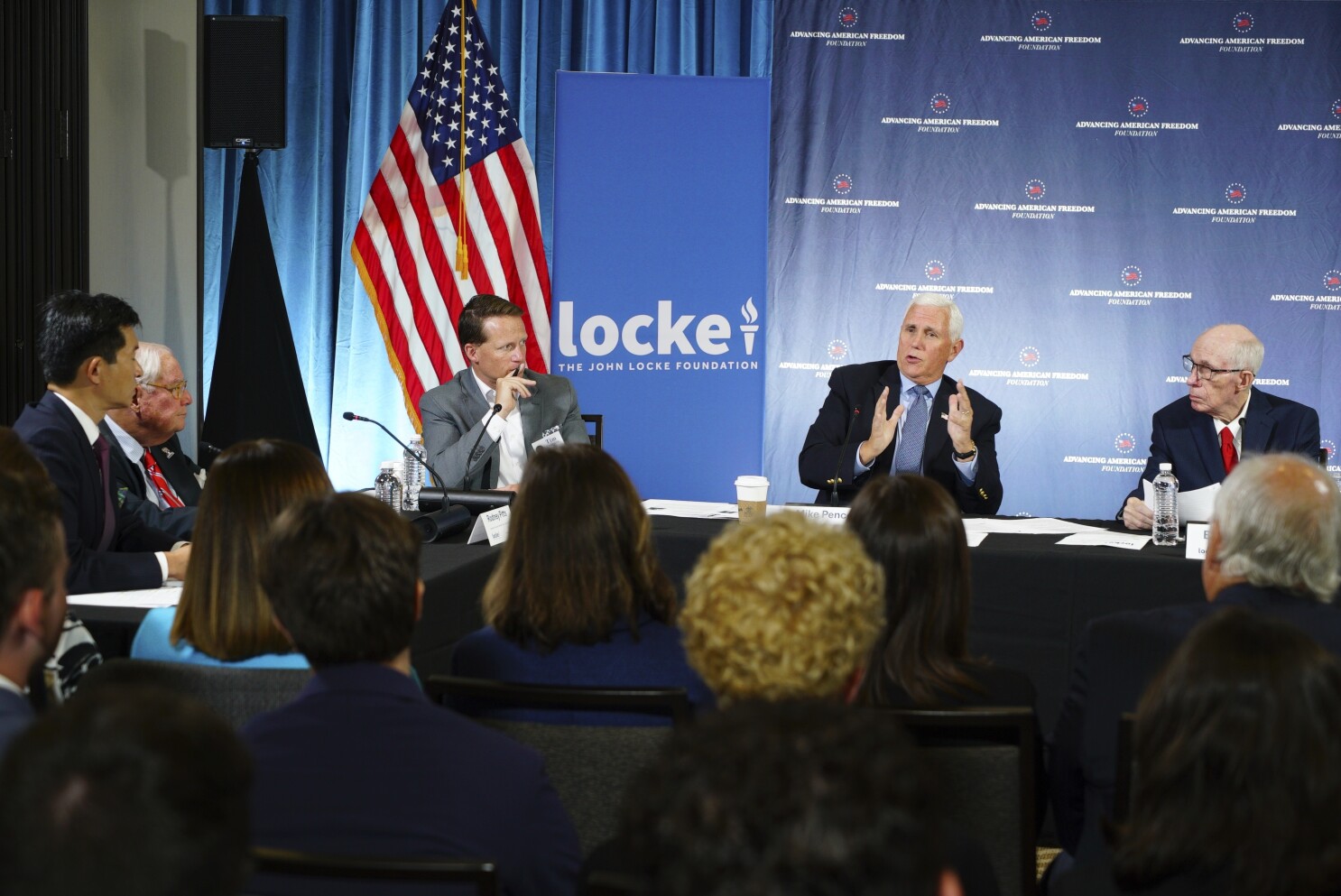 Pence speaks in North Carolina against broad Trump tariffs and praises House on tax bill
