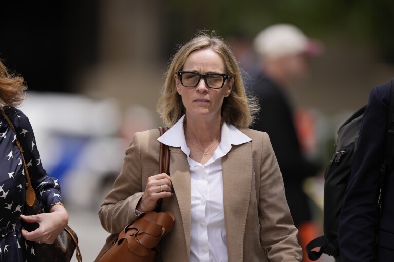 Kathleen Buhle, Hunter Biden's ex-wife, departs from federal court, Wednesday, June 5, 2024, in Wilmington, Del. (AP Photo/Matt Rourke)