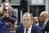 Russia's Foreign Minister Sergey Lavrov, front, attends the plenary session of the OSCE (Organization for Security and Co-operation in Europe) Ministerial Council meeting, in Skopje, North Macedonia, on Thursday, Nov. 30, 2023. (AP Photo/Boris Grdanoski)