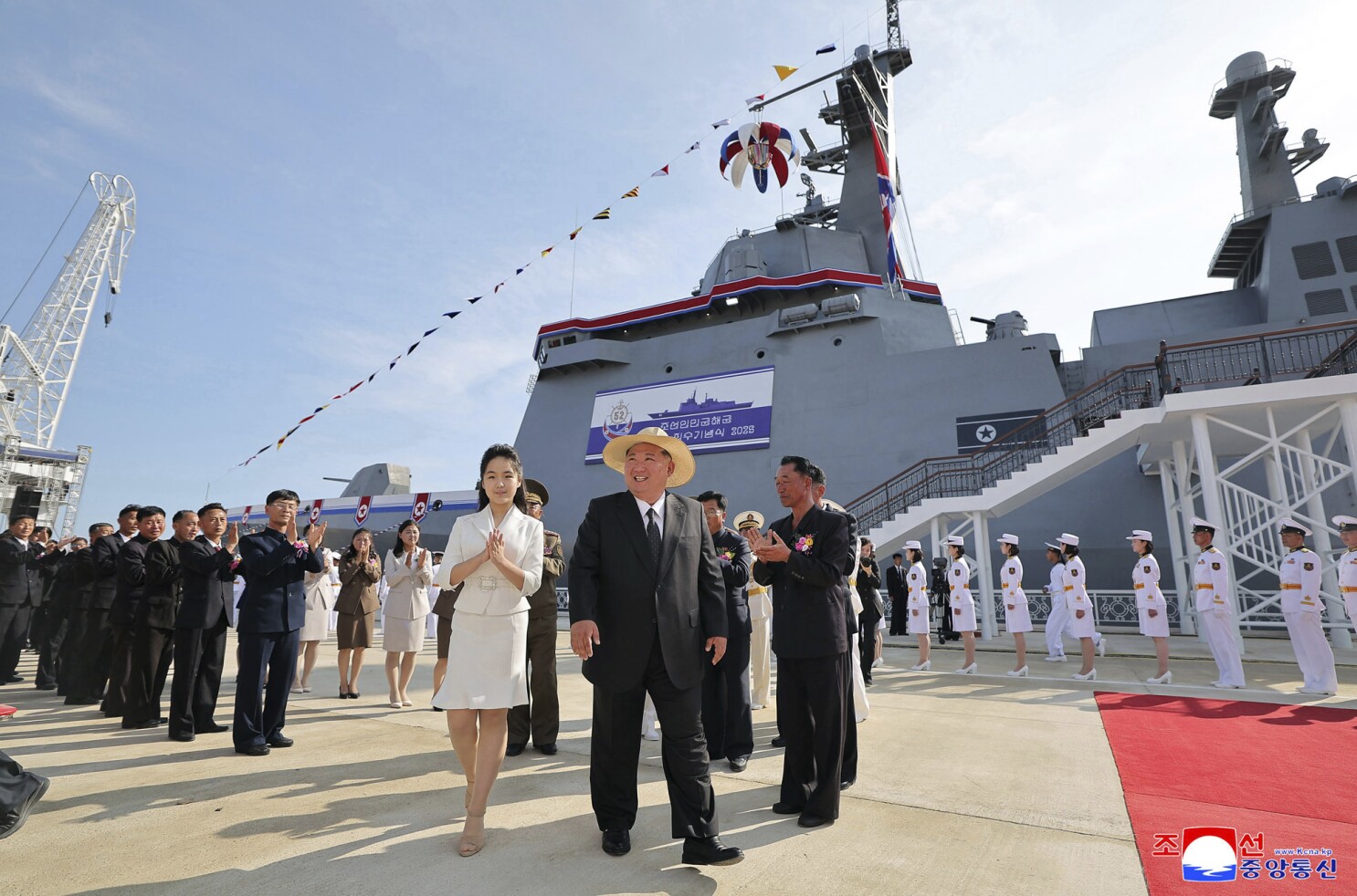 North Korea says it repaired a damaged destroyer and launched the ship