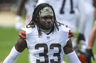 Browns safety Harrison fined for sideline skirmish vs Chiefs