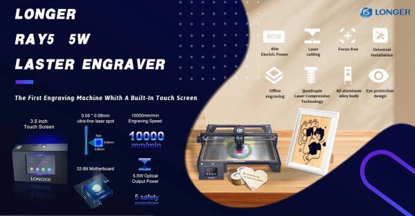 Longer Gears up with the Launch of RAY5 5W Laser Engraver.