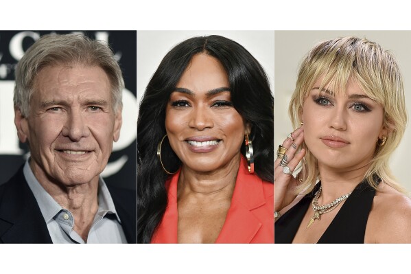 This combination of photos show Harrison Ford, Angela Bassett and Miley Cyrus, who will be honored by Disney at a ceremony as a part of the D23 convention. (AP Photo)