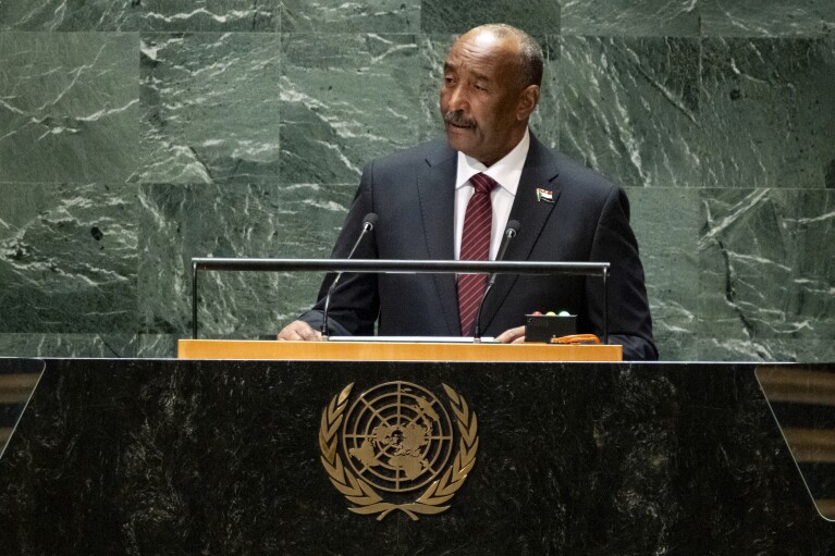 Abdel-Fattah Al-Burhan Abdelrahman Al-Burhan, President of the Transitional Sovereign Council of Sudan, addresses the 78th session of the United Nations General Assembly, Thursday, Sept. 21, 2023. (AP Photo/Craig Ruttle)