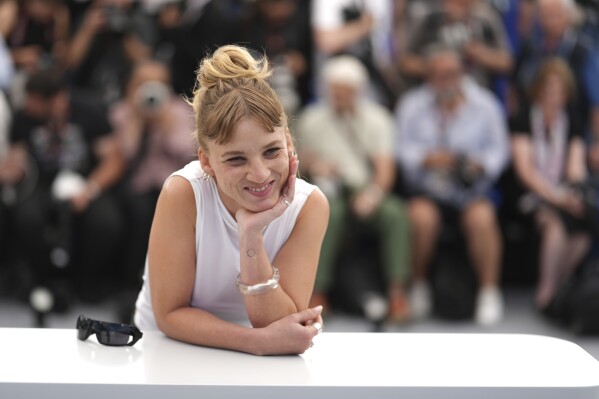 Megan Northam poses for photographers at the photo Call for the film 'Undin' at the 78th International Film Festival, Cannes, southern France, Saturday, May 17, 2025.