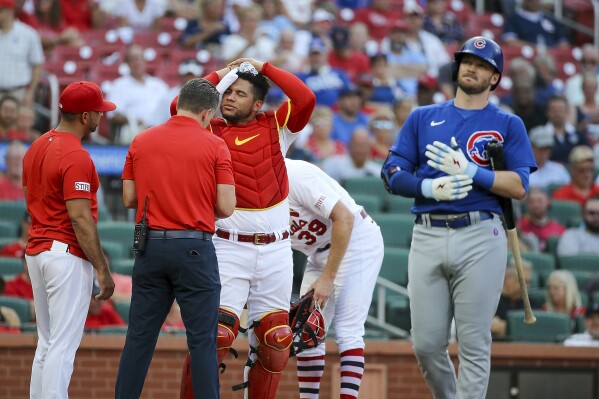 Cubs beat Cardinals 10-3 after a testy start to get back to .500