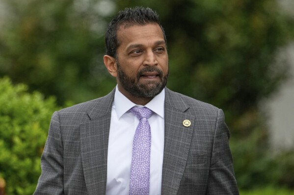 FBI director Kash Patel arrives on the South Lawn of the White House before President Donald Trump and first lady Melania Trump participate in the White House Easter Egg Roll, April 21, 2025, in Washington. (AP Photo/Alex Brandon, File)